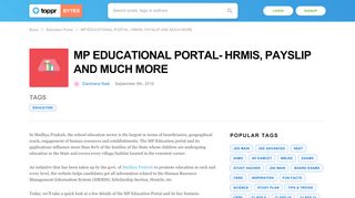 
                            7. MP Educational Portal - HRMIS, Payslip and much more - Toppr