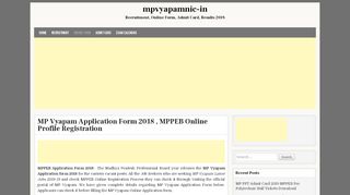 
                            6. MP Vyapam Application Form 2018 , MPPEB Online …
