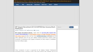 
                            5. MP Vyapam Recruitment 2019-20 MPPEB New Vacancy Bharti ...