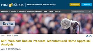 
                            7. MPF Webinar: Radian Presents: Manufactured Home Appraisal Analysis