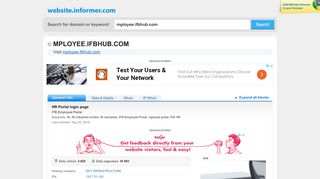 
                            5. mployee.ifbhub.com at WI. HR Portal login page - Website Informer