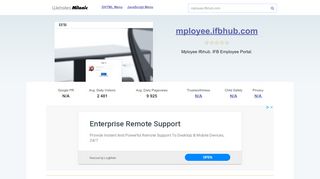 
                            3. Mployee.ifbhub.com website. HR Portal login page.