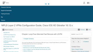 
                            5. MPLS Layer 2 VPNs Configuration Guide, Cisco IOS XE ...