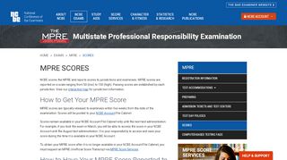 
                            7. MPRE Scores - NCBE