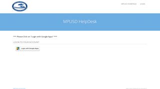 
                            6. MPUSD Helpdesk: Login