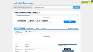 
                            4. mpwaotraining.it at WI. Manpower AO Training: Log in to the site
