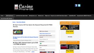 
                            6. Mr Spin Casino Sign-in, Bonus No Deposit 50 Free Spins!