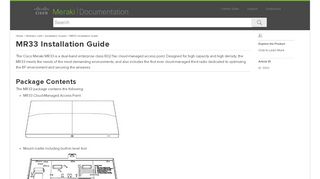 
                            5. MR33 Installation Guide - Cisco Meraki