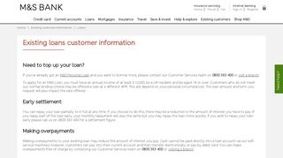 
                            6. M&S Bank Existing Loans Customer Information | M&S Bank