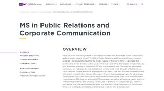 
                            6. MS in Public Relations and Corporate Communication | SPS