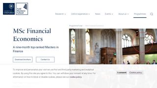 
                            6. MSc Financial Economics | Saïd Business School