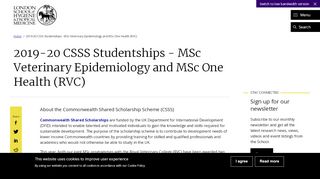 
                            8. MSc Veterinary Epidemiology and MSc One Health (RVC) - LSHTM