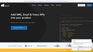 
                            9. MSG91: A2P Communication APIs for SMS, Voice, and ...