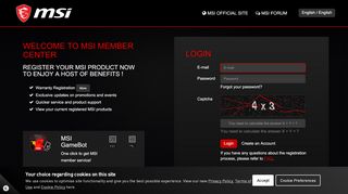 
                            3. MSI Member Center - MSI Notebook