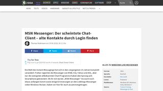 
                            3. MSN Messenger: Der scheintote Chat-Client – alte Kontakte ...