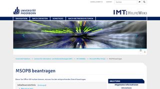 
                            1. MSOPB beantragen – IMT:HilfeWiki - hilfe.uni …