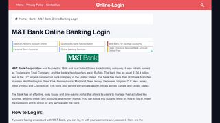 
                            3. M&T Bank Online Banking Login | Sign In Page