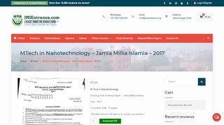 
                            7. MTech in Nanotechnology - Jamia Millia Islamia - 2017 ...