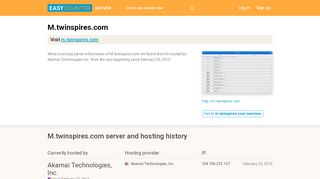 
                            4. M.twinspires.com server and hosting history