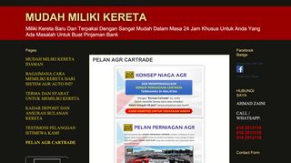 
                            6. MUDAH MILIKI KERETA: PELAN AGR CARTRADE