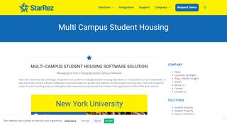 
                            9. Multi Campus Student Housing Management | New York University