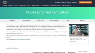 
                            1. Multi-Factor Authentication - Amazon Web Services (AWS)