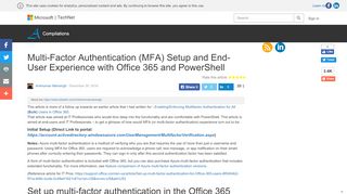 
                            1. Multi-Factor Authentication (MFA) Setup and End-User Experience ...