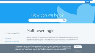 
                            7. Multi-user login FAQ - Twitter for Business