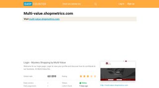 
                            5. Multi-value.shopmetrics.com: Login - Mystery Shopping by ...