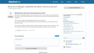 
                            4. Multiple Return Services for Branded Returns Portal – Customer ...