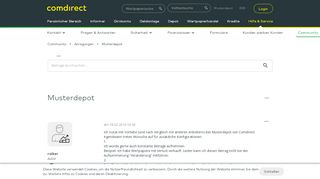 
                            2. Musterdepot - comdirect