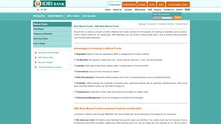 
                            8. Mutual Funds | Mutual Funds India| IDBI bank Mutual funds