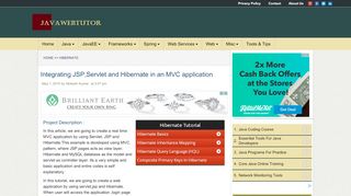 
                            1. MVC Application using Servlet,JSP and Hibernate | Java Web Tutor