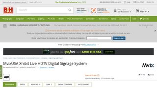 
                            5. MvixUSA Xhibit Live HDTV Digital Signage System DS-XHIBIT-LIVE
