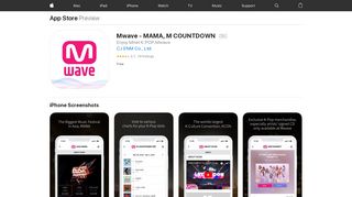
                            6. ‎Mwave - MAMA, M COUNTDOWN on the App Store