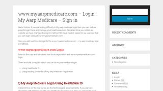
                            5. My Aarp Medicare : Login & Sign in – login to …