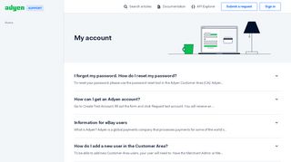 
                            4. My account – Adyen