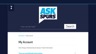 
                            6. My Account – Ask Spurs