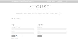 
                            6. My Account - AUGUST