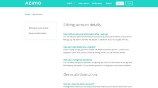 
                            3. My account – Azimo