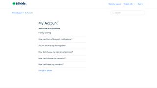 
                            3. My Account – Blinkist Support