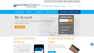 
                            3. My Account | California Coast Credit Union