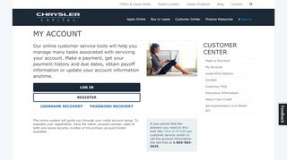 
                            10. My Account | Chrysler Capital