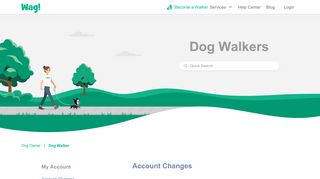 
                            4. My Account - Dog Walkers - Wag!