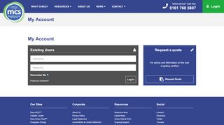 
                            8. My Account - Easy MCS