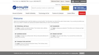 
                            2. My Account - Easylife Group