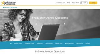 
                            2. My Account FAQs | Advance America