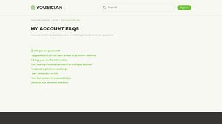 
                            5. My account FAQs – Yousician Support