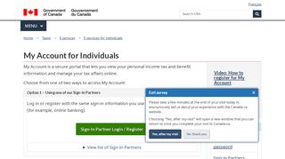 
                            4. My Account for Individuals - Canada.ca