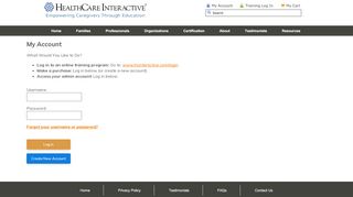 
                            2. My Account | HealthCare Interactive